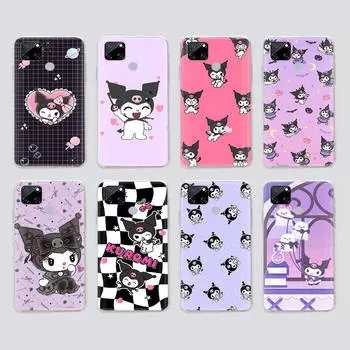 Прозрачный чехол для Samsung A04 A14 A23 M33 M53 Realme 10 9 C35 C55 VIVO X80 Infinix Hot 30 Note 11 Tecno Spark 8P Pro L-15 Kuromi Infinix Note 12 VIP жасмин