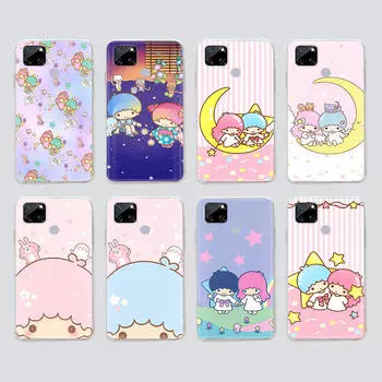 Прозрачный чехол для Samsung A04 A14 A23 M33 M53 Realme 10 9 C35 C55 VIVO X80 Infinix Hot 30 Note 11 Tecno Spark 8P Pro L-1 Lovely Little Twin Star VIVO Y22s олений