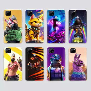 Прозрачный чехол для Samsung A04 A14 A23 M33 M53 Realme 10 9 C35 C55 VIVO X80 Infinix Hot 30 Note 11 Tecno Spark 8P Pro F-94 Fortnite Funny Game Samsung A34 5G кожа буйвола