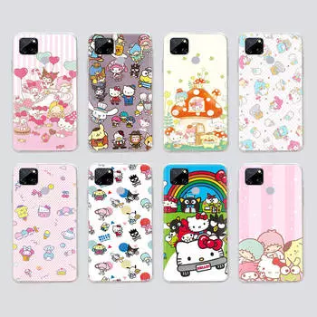Прозрачный чехол для Samsung A04 A14 A23 M33 M53 Realme 10 9 C35 C55 VIVO X80 Infinix Hot 30 Note 11 Tecno Spark 8P Pro L-7 Sanrio Персонажи VIVO Y33S аэро