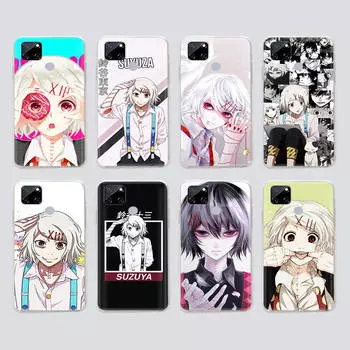 Прозрачный чехол для Samsung A04 A14 A23 M33 M53 Realme 10 9 C35 C55 VIVO X80 Infinix Hot 30 Note 11 Tecno Spark 8P Pro W-57 Tokyo Ghoul Juuzou Samsung A34 5G жасмин