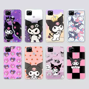 Прозрачный чехол для Samsung A04 A14 A23 M33 M53 Realme 10 9 C35 C55 VIVO X80 Infinix Hot 30 Note 11 Tecno Spark 8P Pro L-9 Lovely Kuromi Samsung A23 5G аэро
