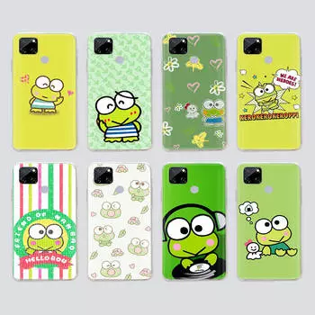 Прозрачный чехол для Samsung A04 A14 A23 M33 M53 Realme 10 9 C35 C55 VIVO X80 Infinix Hot 30 Note 11 Tecno Spark 8P Pro L-23 Frog Keroppi Infinix Smart 6 арлекин