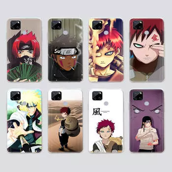 Прозрачный чехол для Samsung A04 A14 A23 M33 M53 Realme 10 9 C35 C55 VIVO X80 Infinix Hot 30 Note 11 Tecno Spark 8P Pro W-83 Наруто Гаара Realme 9 Pro аэро