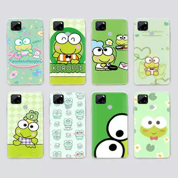 Прозрачный чехол для Samsung A04 A14 A23 M33 M53 Realme 10 9 C35 C55 VIVO X80 Infinix Hot 30 Note 11 Tecno Spark 8P Pro L-17 Lovely Keroppi Realme C55 жасмин