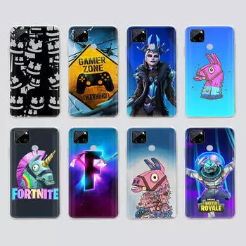 Прозрачный чехол для Samsung A04 A14 A23 M33 M53 Realme 10 9 C35 C55 VIVO X80 Infinix Hot 30 Note 11 Tecno Spark 8P Pro F-90 Fortnite VIVO Y33S аэро