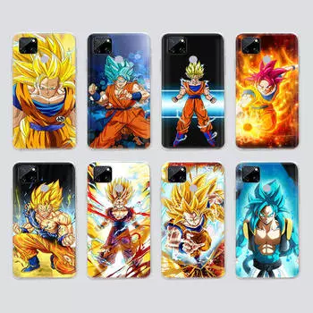 Прозрачный чехол для Samsung A04 A14 A23 M33 M53 Realme 10 9 C35 C55 VIVO X80 Infinix Hot 30 Note 11 Tecno Spark 8P Pro W-85 Dragon Ball Z Infinix Hot 9 Pro индиго