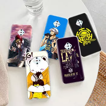 Прозрачный чехол для Samsung A04 A14 A23 A34 A54 M23 M33 M52 M53 Realme Narzo 50 50I 50a Prime C35 C55 C30S 10 9 Pro D-47 One Piece Law Tecno Camon 19 pro эбеновый