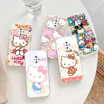Прозрачный чехол для Samsung A04 A14 A23 A34 A54 M23 M33 M52 M53 Realme Narzo 50 50I 50a Prime C35 C55 C30S 10 9 Pro H-7 Hello Kitty Cartoon Infinix Note 30 VIP ирис