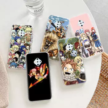 Прозрачный чехол для Samsung A04 A14 A23 A34 A54 M23 M33 M52 M53 Realme Narzo 50 50I 50a Prime C35 C55 C30S 10 9 Pro D-68 Manga Fairy Tail Infinix Zero 20 кожа буйвола