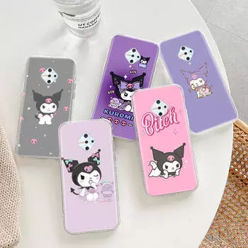 Прозрачный чехол для Samsung A04 A14 A23 A34 A54 M23 M33 M52 M53 Realme Narzo 50 50I 50a Prime C35 C55 C30S 10 9 Pro H-21 Kuromi Infinix Smart 6 HD кожа буйвола