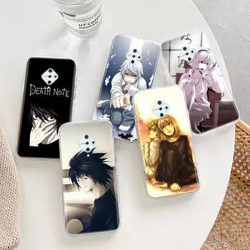 Прозрачный чехол для Samsung A04 A14 A23 A34 A54 M23 M33 M52 M53 Realme Narzo 50 50I 50a Prime C35 C55 C30S 10 9 Pro D-40 Death Note LN Infinix Hot 10 Play жасмин