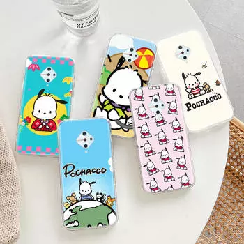 Прозрачный чехол для Samsung A04 A14 A23 A34 A54 M23 M33 M52 M53 Realme Narzo 50 50I 50a Prime C35 C55 C30S 10 9 Pro H-16 Pochacco Dog Tecno POP 5 кожа буйвола