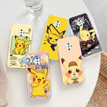 Прозрачный чехол для Samsung A04 A14 A23 A34 A54 M23 M33 M52 M53 Realme Narzo 50 50I 50a Prime C35 C55 C30S 10 9 Pro K-87 милый Пикачу Realme C35 ирис