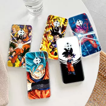 Прозрачный чехол для Samsung A04 A14 A23 A34 A54 M23 M33 M52 M53 Realme Narzo 50 50I 50a Prime C35 C55 C30S 10 9 Pro D-46 Dragon Ball Goku Infinix Hot 9 Pro бездна