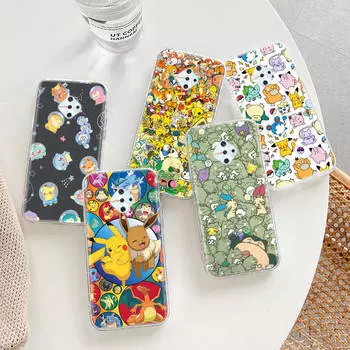 Прозрачный чехол для Samsung A04 A14 A23 A34 A54 M23 M33 M52 M53 Realme Narzo 50 50I 50a Prime C35 C55 C30S 10 9 Pro K-89 Pokemon Infinix Zero 20 ирис