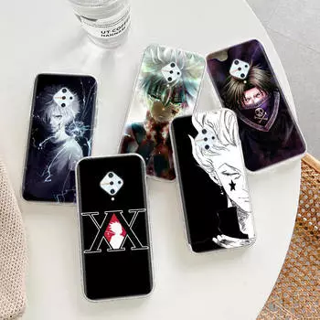 Прозрачный чехол для Samsung A04 A14 A23 A34 A54 M23 M33 M52 M53 Realme Narzo 50 50I 50a Prime C35 C55 C30S 10 9 Pro D-69 Hunter X Hunter Tecno Pova 4 эбеновый