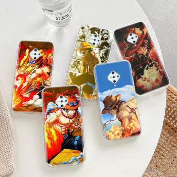 Прозрачный чехол для Samsung A04 A14 A23 A34 A54 M23 M33 M52 M53 Realme Narzo 50 50I 50a Prime C35 C55 C30S 10 9 Pro D-38 One Piece Ace Tecno Spark 7 серый