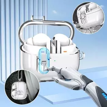 Прозрачный чехол для Samsung Buds 3 Pro Lock Case Anti-scratch Carabiner Противоударный Наушники Wi X2X3 Transparent-For Samsung Buds 3pro