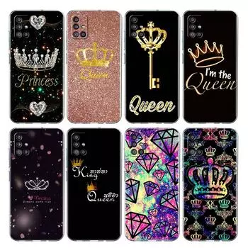 Прозрачный чехол для Samsung Galaxy A52 A12 A51 A32 A21s A71 A32 A22 50 A70 A31 A72 5G, чехол для телефона, милая мама, королева, принцесса Samsung A03