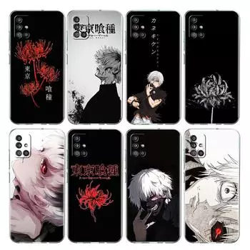 Прозрачный чехол для Samsung Galaxy A52 A12 A51 A32 A21s A71 A32 A22 50 A70 A31 A72 5G, чехол для телефона, японское аниме, Tokyo Ghoul Suave Samsung A53 5G