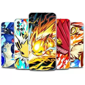 Прозрачный чехол для Samsung Galaxy A52 A12 A51 A32 A21s A71 A32 A22 50 A70 A31 A72 5G чехол для телефона аниме крутой покемон Samsung A71 5G