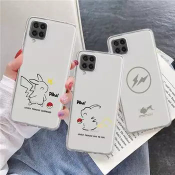 Прозрачный чехол для Samsung Galaxy A52 A12 A51 A32 A21s A71 A32 A22 50 A70 A31 A72 5G чехол для телефона Japan Anime Pokemon Coque Capa Samsung A71 5G
