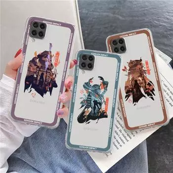 Прозрачный чехол для Samsung Galaxy A52 A12 A51 A32 A21s A71 A32 A22 50 A70 A31 A72 5G, чехол для телефона Genshin Impact Jujutsu Kaisen Coque Samsung A71 5G