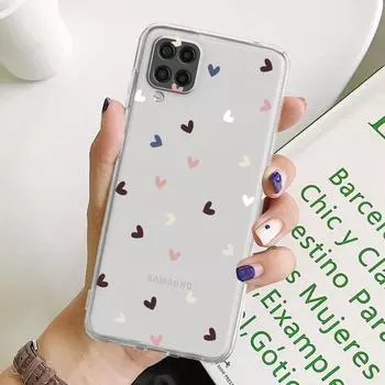 Прозрачный чехол для Samsung Galaxy A52 A12 A51 A32 A21s A71 A32 A22 50 A70 A31 A72 5G, роскошный мягкий чехол для телефона Love Heart Coque Capa Samsung A71 5G