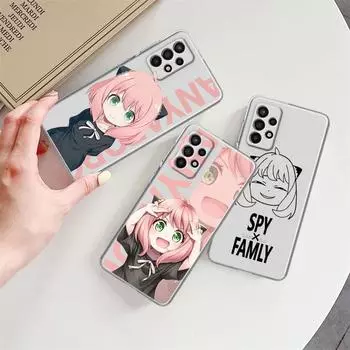 Прозрачный чехол для Samsung Galaxy A52 A12 A51 A32 A21s A71 A32 A22 50 A70 A31 A72 5G чехол для телефона SPY X FAMLY Samsung A53 5G