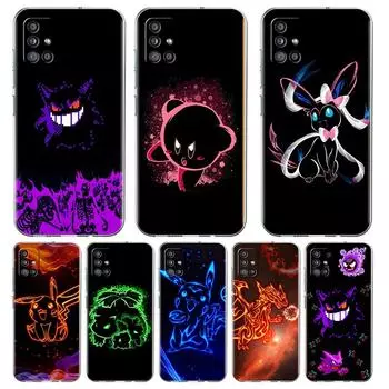 Прозрачный чехол для Samsung Galaxy A52 A12 A32 A51 A50 A70 A21s A71 A13 A53 A22 A31 A72 A03 A02s Чехол Аниме Покемон Япония Samsung A53 5G