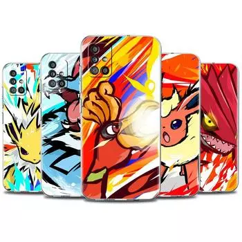 Прозрачный чехол для Samsung Galaxy A52 A12 A51 A32 A21s A71 A32 A22 50 A70 A31 A72 5G, чехол для телефона с рисунком аниме «Покемон» Samsung A71 5G