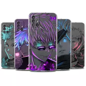 Прозрачный чехол для Samsung Galaxy A52 A12 A51 A32 A21s A71 A32 A22 50 A70 A31 A72 5G чехол для телефона Jujutsu Kaisen Samsung A53 5G