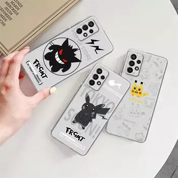 Прозрачный чехол для Samsung Galaxy A52 A12 A51 A32 A21s A71 A32 A22 50 A70 A31 A72 5G, чехол для телефона с милым аниме «Покемон» Samsung A53 5G