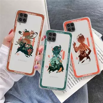 Прозрачный чехол для Samsung Galaxy A52 A12 A51 A32 A21s A71 A32 A22 50 A70 A31 A72 5G, чехол для телефона, чехол для игры Genshin Impact, чехол Samsung A71 5G