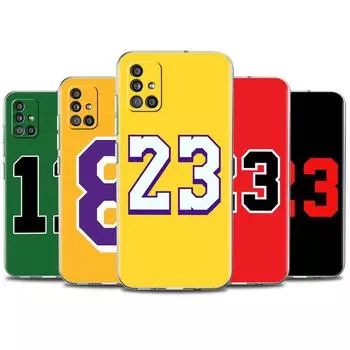 Прозрачный чехол для Samsung Galaxy A52 A12 A51 A32 A21s A71 A32 A22 50 A70 A31 A72 5G, чехол для телефона Lucky Number Samsung A53 5G