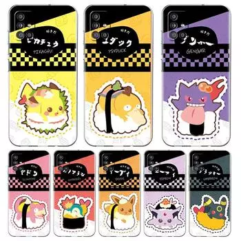 Прозрачный чехол для Samsung Galaxy A52 A12 A32 A51 A50 A70 A21s A71 A13 A53 A22 A31 A72 A03 A02s Чехол с изображением мультфильма «Покемон Суши» Samsung A53 5G