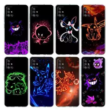 Прозрачный чехол для Samsung Galaxy A52 A12 A51 A32 A21s A71 A32 A22 50 A70 A31 A72 5G чехол для телефона KV3139_Аниме покемон Япония Samsung A53 5G