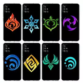 Прозрачный чехол для Samsung Galaxy A52 A12 A51 A32 A21s A71 A32 A22 50 A70 A31 A72 5G, чехол для телефона Genshin Impact Samsung A53 5G