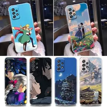Прозрачный чехол для Samsung Galaxy A52 A51 A53 A72 A71 A73 A32 A31 A33 A22 A11, чехлы Хаяо Миядзаки, аниме «Ходячий замок Хаула» Samsung A11