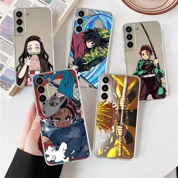 Прозрачный чехол для Samsung Galaxy S22 S20 FE S21 Plus S10 Lite S9 S8 S10e Note 20 Ultra 10 Lite 9 8, чехол для телефона в стиле аниме «Убийца демонов» Samsung S21 5G