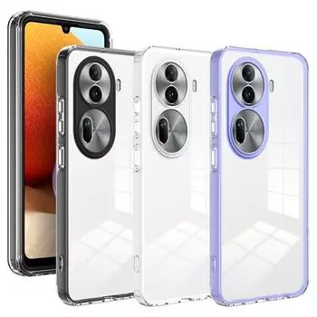 Прозрачный чехол для телефона 2 в 1 для OPPO Reno 11F 11 Pro Reno11 Reno 10 Pro 8 7 OPPO A18 A38 A98 A78 A17 A16 A57 A77 A96, чехол For Reno 11F чёрный