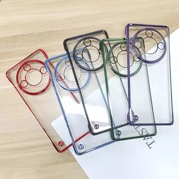 Прозрачный чехол для телефона без границ с покрытием для Honor X50 Pro GT Magic6 Lite X50Pro X50GT, цветной жесткий бампер с гальваническим покрытием For Honor X50 чистый