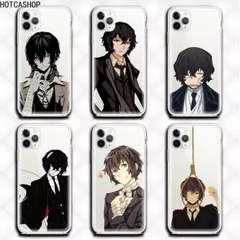 Прозрачный чехол для телефона Bungou Stray Dogs Dazai Osamu для iPhone 12 11 Pro max mini XS 8 7 6 6S Plus X 5S SE 2020 XR iphone 11