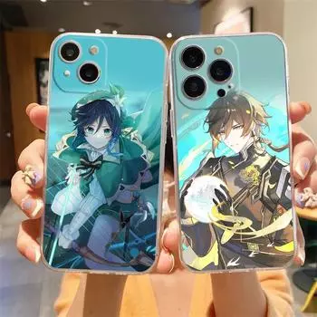 Прозрачный чехол для телефона Genshin Impact Baizhu для iPhone 15 14 13 12 Mini 11 Pro Max XS X XR 7 8 Plus, противоударный силиконовый чехол iPhone 15Pro Max