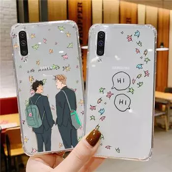 Прозрачный чехол для телефона Heartstopper «Ник и Чарли» для Samsung Galaxy AS 8 9 10 12 20 21 40 50 52 51 70 71 fe ultra plus samsung S20 5g