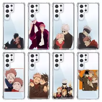 Прозрачный чехол для телефона из японского аниме Jujutsu Kaisen для Samsung S10 S20 Fe S21 S22 S8 S9 Plus S21ultra, противоударные задние чехлы Samsung S21 Plus