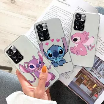 Прозрачный чехол для телефона Lilo Stitch для Redmi Note 11 Pro Plus 5G, ТПУ, мягкий, милый, забавный, с принтом животных, прозрачная задняя крышка