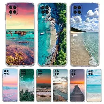 Прозрачный чехол для телефона «Море синего неба и пляжа» для Samsung A51 A71 A21S A12 A11 A31 A41 A01 A03S A22 A13 A33 A73 A53 A52 A32 5G A23 Samsung A71