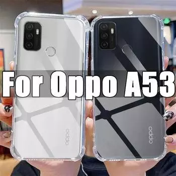 Прозрачный чехол для телефона Oppo A53, прозрачный чехол из ТПУ для Oppo A 53, OppoA53 6,5 дюйма, CPH2127, противоударные чехлы с защитой от царапин For Oppo A53 чистый